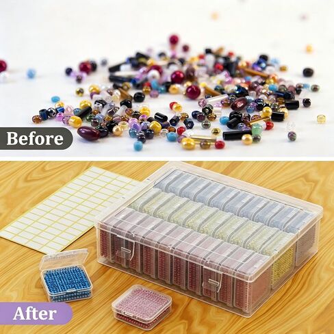 Bead Organizer Box 186 Pcs Small Plastic Bead Storage Container in Kuwait