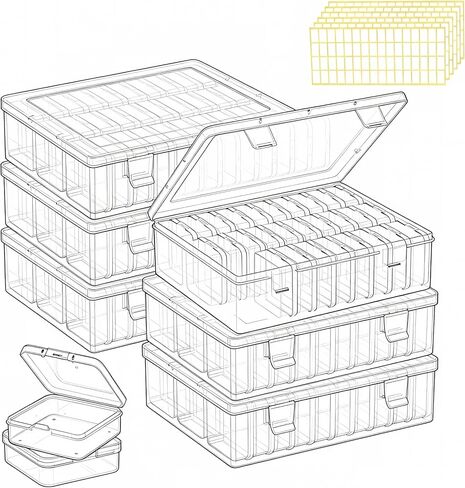 Bead Organizer Box 186 Pcs Small Plastic Bead Storage Container in Kuwait