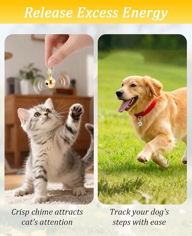 24 PCS Bell for Dog Collar, 1/2 Inch Bells for Small Dog & Cat Collars Secure Attachment Clear Ringing Sound in Saudi Arabia