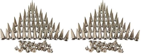 50pcs Silvery Metal Spike Studs 10x25mm Punk Spikes for Clothes Crafts in Saudi Arabia
