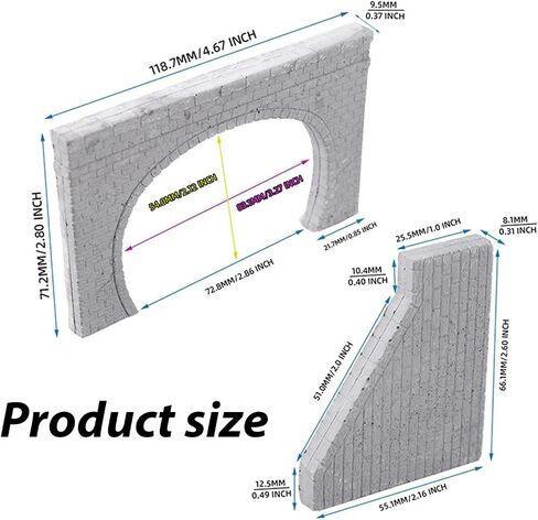 Plaster N Scale Train Tunnel for Diorama Scenes,with tilt in Saudi Arabia