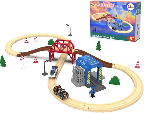 Battery Operated Train for Wooden Track, Motorized Train for Toddlers 3+ Years Old, 3Pcs Trains Toy Set Electric Trains Compatible with Thomas, Brio, Chuggington, Melissa and Doug in Kuwait