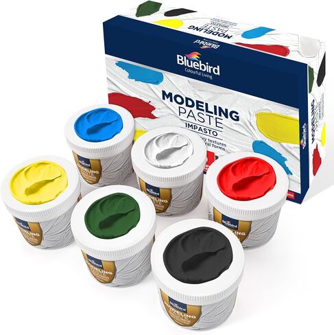 Bluebird Colored Modeling Paste - 6-Pack - 150GM / 5.3 Oz Each jar - Pastel Shades in Kuwait