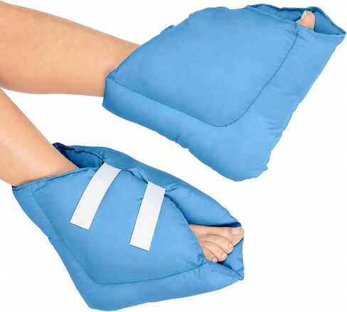 Heel Protector Cushion (Pair) - Foot Boot for Swollen Feet, Sore Ankles, Pressure Ulcers, Sleeping and Recovering Post Surgery - Elevator Leg Rest Protection for Pain Relief - Washable in Kuwait