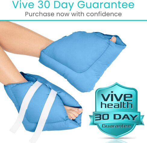 Heel Protector Cushion (Pair) - Foot Boot for Swollen Feet, Sore Ankles, Pressure Ulcers, Sleeping and Recovering Post Surgery - Elevator Leg Rest Protection for Pain Relief - Washable in Kuwait