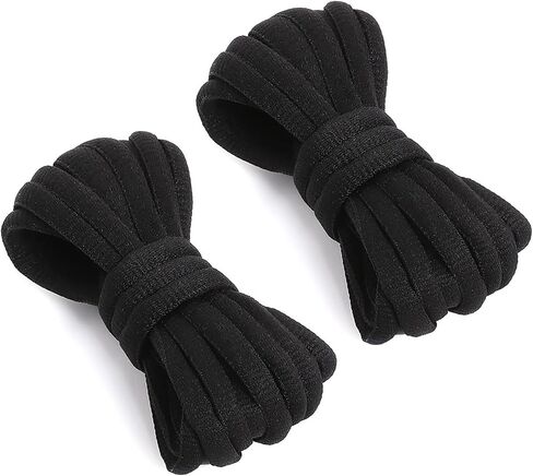 VSUDO 2 Pairs Oval Shoe Laces for Sneakers, Basketball Baseball Shoelace, Athletic Sport Trainers Shoestrings in Kuwait