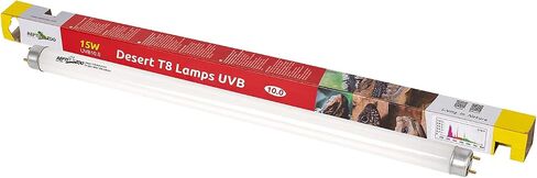 REPTI ZOO T8 Reptile Sun UVB Terrarium Desert Reptile 18 inch UVB Bulb Fluorescent Lamp Tube T8 15 Watt Habitat Lighting in Kuwait