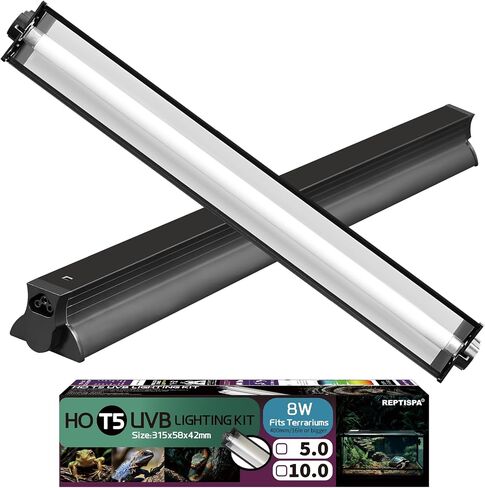 T5 HO UVB Lighting Combo Kit, Reptile Light Fixture, 8W 5.0 UVB in Saudi Arabia