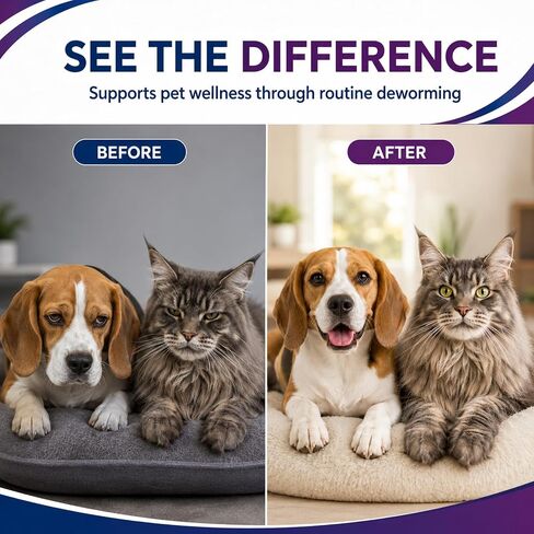 7 Way Dewormer for Cats & Dogs, Praziquantel & Pyrantel Pamoate Tablets in Kuwait