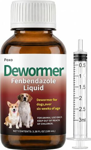 Dewormer Liquid for Dogs, Fenbendazole for All Wormers, Broad Spectrum, Safe for 6 Weeks and Older in Saudi Arabia