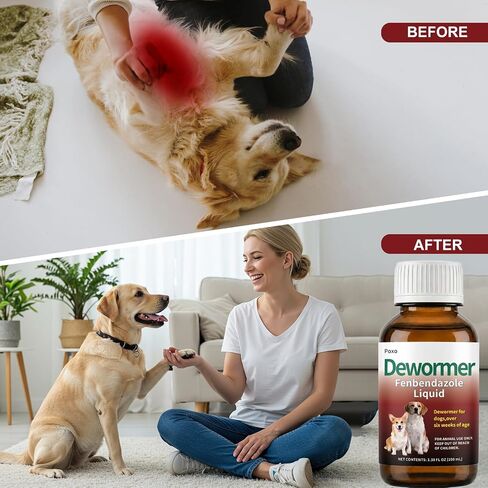 Dewormer Liquid for Dogs, Fenbendazole for All Wormers, Broad Spectrum, Safe for 6 Weeks and Older in Saudi Arabia