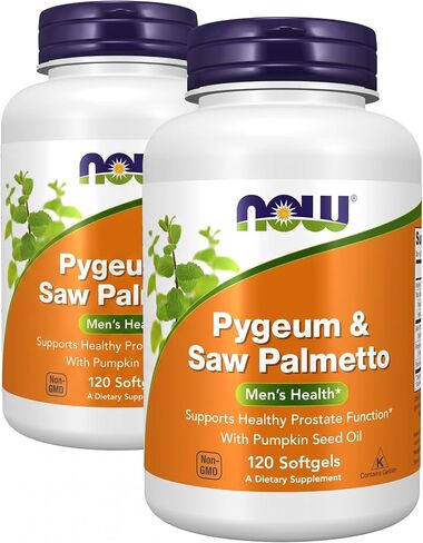 NOW Supplements, Pygeum & Saw Palmetto with Pumpkin Seed Oil, Men's Health*, 60 Softgels in Saudi Arabia