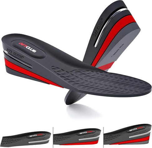6FT Club Next Level Height Increase Insoles Adjustable 3 Layers Shoe Lifts for Lo-Tops Arch and Heel Support (8.5-12 US) in Kuwait