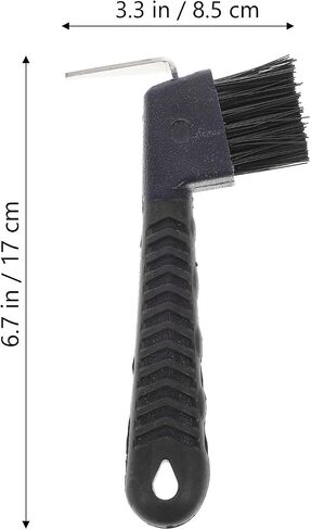 Horse Hoof Pick with Brush, Stainless Steel Tool and Rubber Grip Handle in Kuwait
