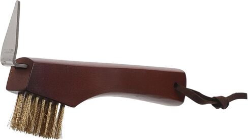 Horse Hoof Pick with Brush, Wooden Handle Multi-function Cleaning Tool in Kuwait