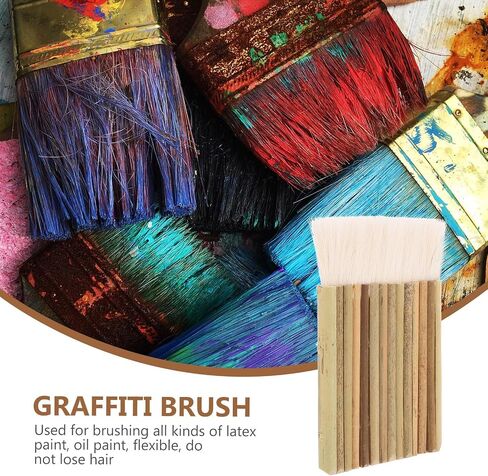 5pcs Wide Wool Tip Hake Brush, Flat Multi Row Design in Kuwait