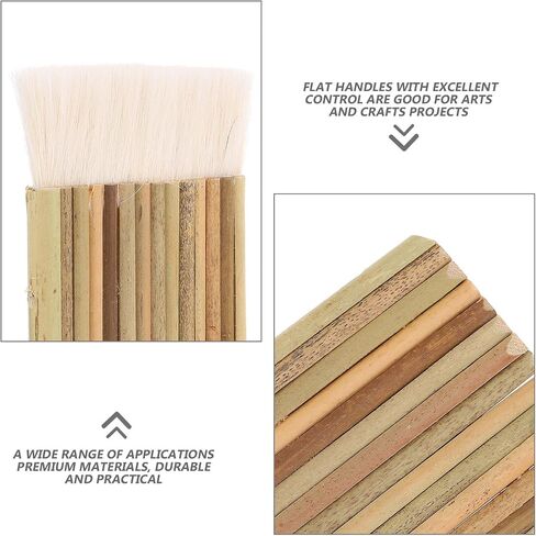 5pcs Wide Wool Tip Hake Brush, Flat Multi Row Design in Kuwait