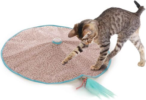 SmartyKat Hidden Hijinks Toy for Indoor Cats & Kittens, Electronic Interactive Motion Toy, Featuring Teaser Wand, Plus Replaceable Batteries Included in Saudi Arabia