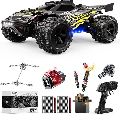DEERC Fast RC Cars, 42KM/H, 1/18 Scale Off Road RC Truck, 2 LiPo Batteries in Saudi Arabia