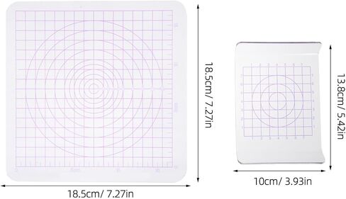 2pcs Acrylic Clay Modeling Board with Grid for DIY Projects in Kuwait