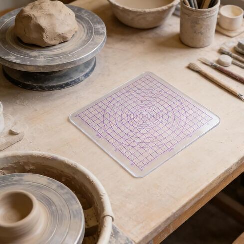 2pcs Acrylic Clay Modeling Board with Grid for DIY Projects in Kuwait
