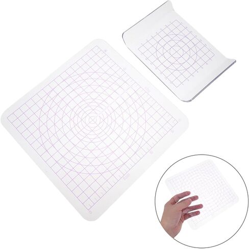 2pcs Acrylic Clay Modeling Board with Grid for DIY Projects in Kuwait