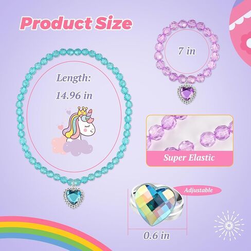 44pcs Princess Jewelry Party Favors, Kids Jewelry for Girls in Kuwait