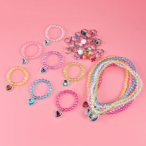 44pcs Princess Jewelry Party Favors, Kids Jewelry for Girls in Kuwait