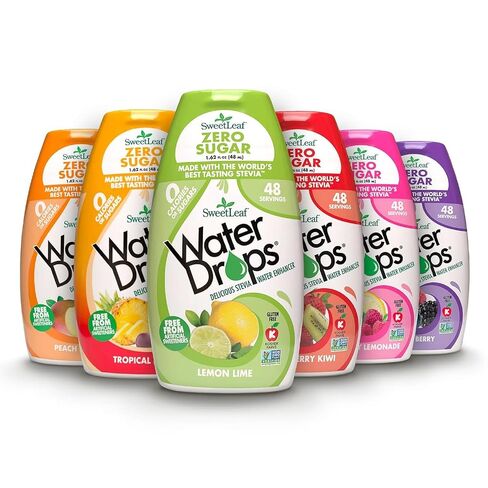 SweetLeaf Stevia Water Drops - Water Enhancer Variety Pack, Sugar Free Stevia Water Flavoring Drops, Lemon Lime, Raspberry Lemonade, and 4 More Refreshing Flavors, 1.62 Oz Ea (Pack of 6) in Kuwait