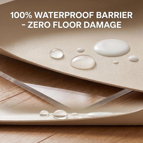 Faux Leather Splatter Guard for Pet Food Mat Waterproof 15.7"x11.8" in Kuwait