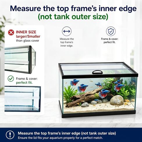 Clear Tempered Glass Aquarium Canopy Replacement Lid 29.21x11.69x0.16in Fish Tank Hood Fits Most 20 Long & 29 Gallon Aqueon, Marineland, Perfecto Tanks for Freshwater & Saltwater in Saudi Arabia