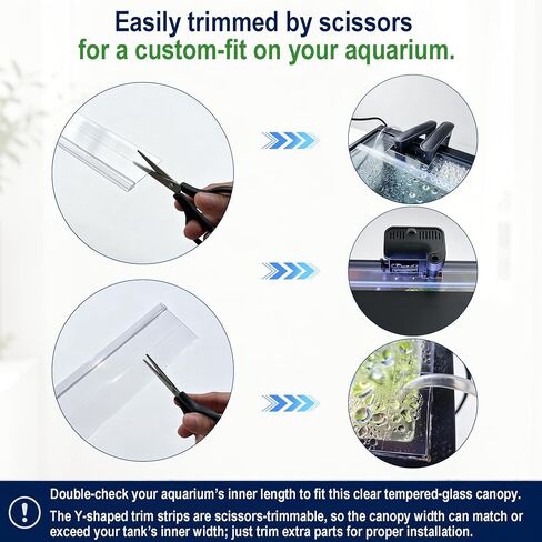 Clear Tempered Glass Aquarium Canopy Replacement Lid 29.21x11.69x0.16in Fish Tank Hood Fits Most 20 Long & 29 Gallon Aqueon, Marineland, Perfecto Tanks for Freshwater & Saltwater in Saudi Arabia
