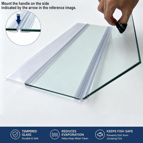 Clear Tempered Glass Aquarium Canopy Replacement Lid 29.21x11.69x0.16in Fish Tank Hood Fits Most 20 Long & 29 Gallon Aqueon, Marineland, Perfecto Tanks for Freshwater & Saltwater in Saudi Arabia