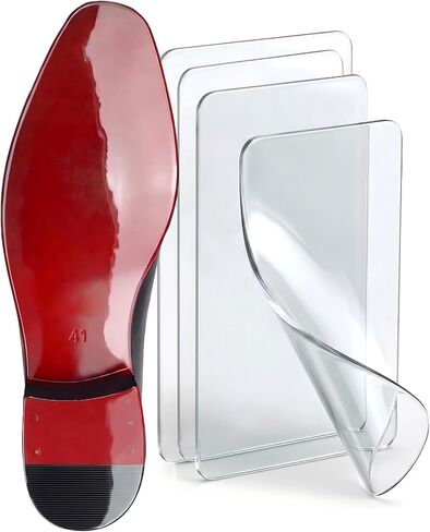 Red Bottom Sole Protector, Crystal Clear Sole Guard Compatible with Christian Louboutin Heels, 4.5" Wide Non-Slip Shoe Pads, Upgraded Residue-Free Bottom Grips Protection (10"x4.5", 4 Pcs) in Kuwait