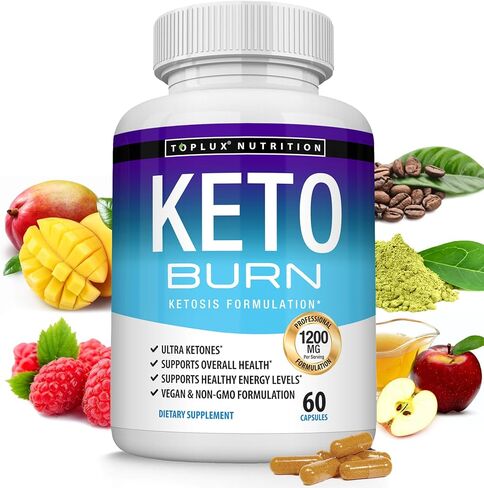Toplux Keto Burn Pills Ketosis Weight Loss - 1200 Mg Ultra Advanced Natural Ketogenic Fat Burner Using Ketone Diet for Men Women 60 Capsules Supplement in Saudi Arabia