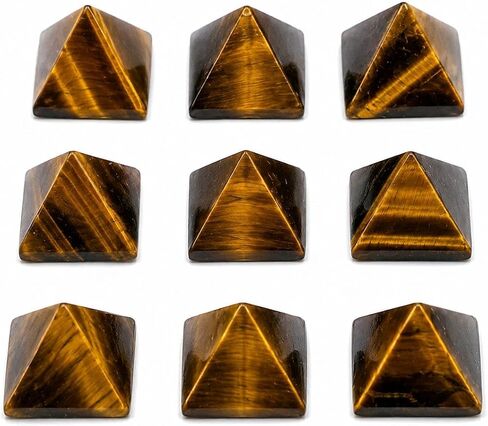 crystalmiracle Amethyst Crystal Pyramid, Positive Energy Natural Pyramids Set of 9, Collectible Crystals Pyramids for Healing, Meditation, Metaphysical, Spiritual Gift Decor in Kuwait