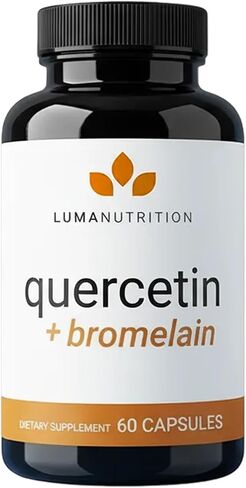 Luma Nutrition Quercetin 500mg - Quercetin with Bromelain - Powerful Quercetin - Premium Bromelain - Antioxidant - Immune Support - 60 Capsules in Kuwait