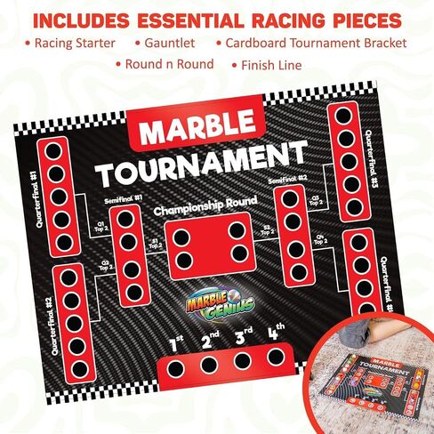 Marble Genius Marble Run Racing Set: 125-Piece Marble Run Racing Set Toys for Kids, Marbles Maze Tower Building Blocks, Marbles Race Track Rolling Game, Educational Learning STEM Toy Gift in Kuwait