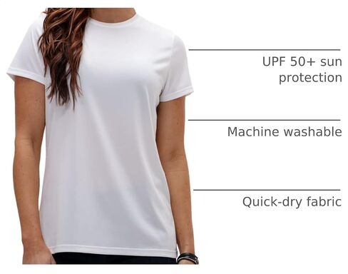 DEVOPS Women's 2 Pack UPF 50+ Sun Protection Short Sleeve Shirts Outdoor Fishing Hiking Running Lightweight T-Shirt in Saudi Arabia