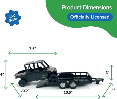 Big Country Toys AMT Adult Collectibles Rip Wheeler Yellowstone Polaris Ranger Truck with Trailer, Realistic Collectible… in Kuwait