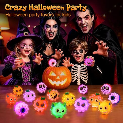 18Pcs Halloween Light Up Pop Balls Halloween Party Favors Gifts for Kids in Kuwait