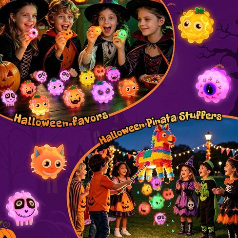 18Pcs Halloween Light Up Pop Balls Halloween Party Favors Gifts for Kids in Kuwait