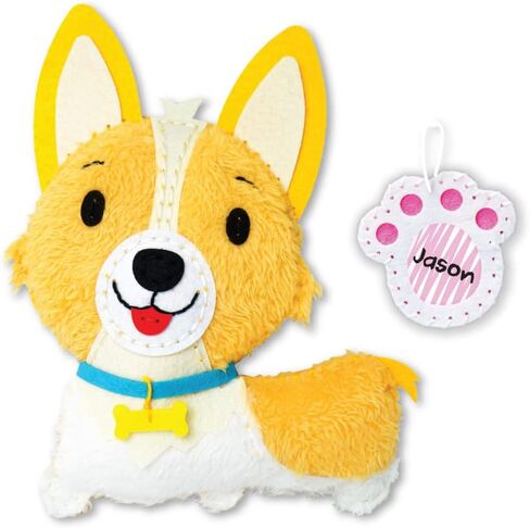 C.S. Kids Magic World DIY Personalised Sewing Kit - Puppy |Frist Sewing Arts & Crafts Gifts | Educational Sewing Kit for Kids | Sew Your Own (Safety Needle & Instruction Included) in Saudi Arabia