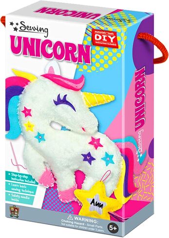 C.S. Kids Magic World DIY Personalised Unicorn Sewing Kit |Frist Sewing Arts & Crafts Gifts | Educational Sewing Kit for Kids | Sew Your Own Unicorn (Safety Neddle & Instruction Included) in Saudi Arabia