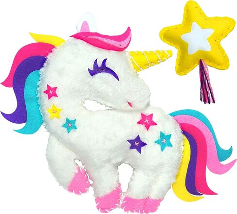 C.S. Kids Magic World DIY Personalised Unicorn Sewing Kit |Frist Sewing Arts & Crafts Gifts | Educational Sewing Kit for Kids | Sew Your Own Unicorn (Safety Neddle & Instruction Included) in Saudi Arabia