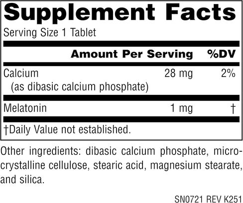 Source Naturals Sleep Science Melatonin, Non-GMO Validated, 1 mg - 300 Tablets in Kuwait