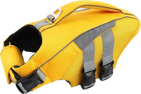 Dog Life Jacket for Dogs, High Buoyancy Vest for Swimming & Boating in Kuwait