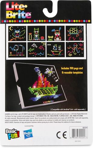 Lite Brite Peg and Template Refill Pack, Light Up Drawing Board Accessories, LED Drawing Board Pegs with Colors, Toys for Creative Play, Light Toys for Kids Aged 4 + in Kuwait