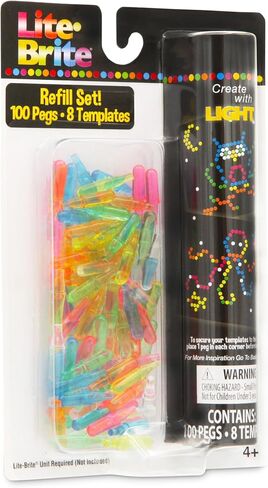 Lite Brite Peg and Template Refill Pack, Light Up Drawing Board Accessories, LED Drawing Board Pegs with Colors, Toys for Creative Play, Light Toys for Kids Aged 4 + in Kuwait