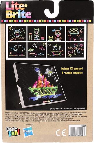 Lite Brite Peg and Template Refill Pack, Light Up Drawing Board Accessories, LED Drawing Board Pegs with Colors, Toys for Creative Play, Light Toys for Kids Aged 4 + in Kuwait